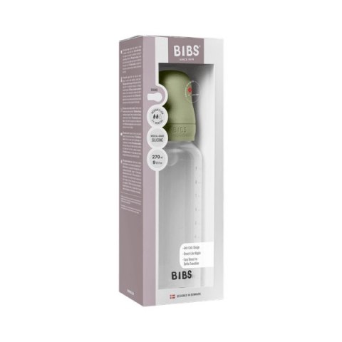 BIBS BUTELKA PLASTIC PP ze smoczkiem antykolkowym z silikonu medycznego, pojemność 270 ml, SAGE BIBS BUTELKA PLASTIC PP ze smoczkiem antykolkowym z silikonu medycznego, pojemność 270 ml, SAGE