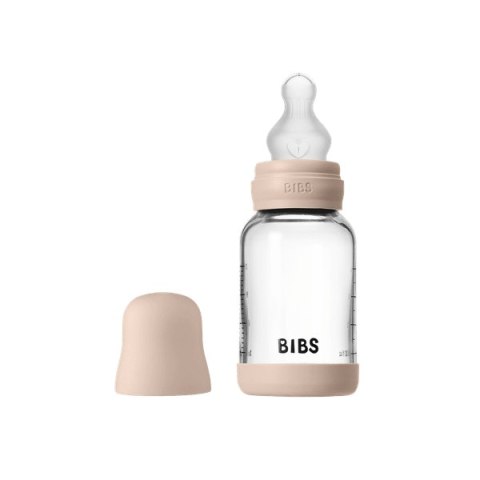 BIBS BUTELKA SZKLANA ze smoczkiem antykolkowym z silikonu medycznego, pojemność 120 ml, BLUSH BIBS BUTELKA SZKLANA ze smoczkiem antykolkowym z silikonu medycznego, pojemność 120 ml, BLUSH