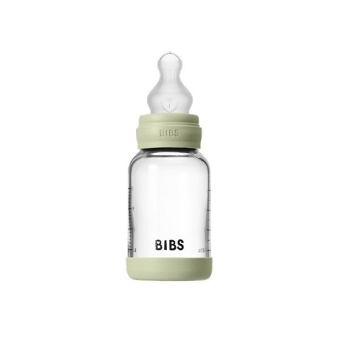 BIBS BUTELKA SZKLANA ze smoczkiem antykolkowym z silikonu medycznego, pojemność 120 ml, SAGE BIBS BUTELKA SZKLANA ze smoczkiem antykolkowym z silikonu medycznego, pojemność 120 ml, SAGE