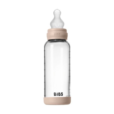 BIBS BUTELKA SZKLANA ze smoczkiem antykolkowym z silikonu medycznego, pojemność 240 ml, BLUSH BIBS BUTELKA SZKLANA ze smoczkiem antykolkowym z silikonu medycznego, pojemność 240 ml, BLUSH