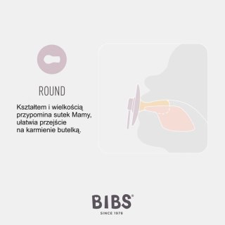 BIBS COLOUR ROUND zestaw 4 szt smoczków niemowlęcych, roz 0-6 mca