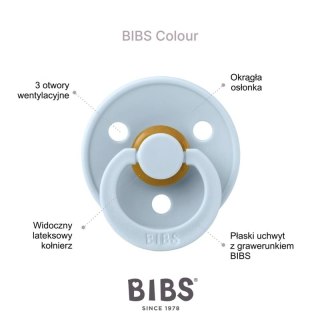 BIBS COLOUR ROUND zestaw 4 szt smoczków niemowlęcych, roz 0-6 mca