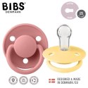 BIBS DE LUX 2-PACK PALE BUTTER & DUSTY PINK Smoczek uspokajający silikonowy ONE SIZE BIBS DE LUX 2-PACK PALE BUTTER & DUSTY PINK Smoczek uspokajający silikonowy ONE SIZE