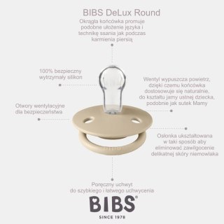 BIBS DE LUX VANILLA NIGHT Smoczek uspokajający silikonowy ONE SIZE