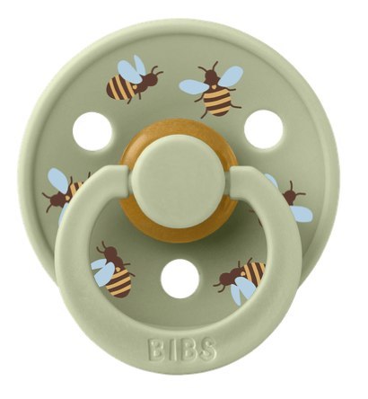 BIBS STUDIO COLOUR BUMBLEBEE FRIENDS Smoczek uspokajający kauczuk Hevea, roz S, FLOWPACK, SAGE BIBS STUDIO COLOUR BUMBLEBEE FRIENDS Smoczek uspokajający kauczuk Hevea, roz S, FLOWPACK, SAGE