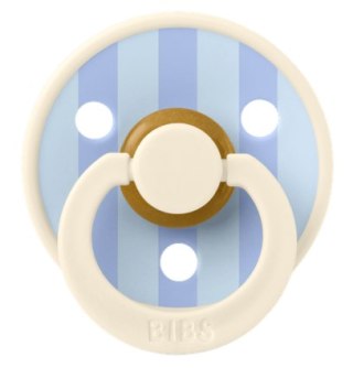 BIBS STUDIO COLOUR IVORY/DUSTY BLUE Smoczek uspokajający kauczuk Hevea, roz S, FLOWPACK
