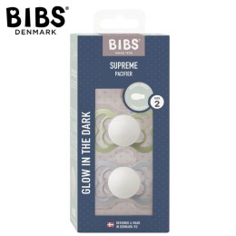 BIBS SUPREME 2-PACK SAGE NIGHT & CLOUD NIGHT M Smoczek symetryczny kauczuk Hevea