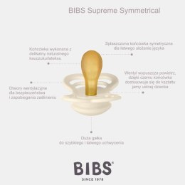 BIBS SUPREME 2-PACK SAGE NIGHT & CLOUD NIGHT M Smoczek symetryczny kauczuk Hevea