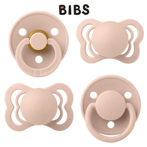 BIBS TRY-IT zestaw 4 szt smoczków niemowlęcych o różnych ustnikach BLUSH BIBS TRY-IT zestaw 4 szt smoczków niemowlęcych o różnych ustnikach BLUSH