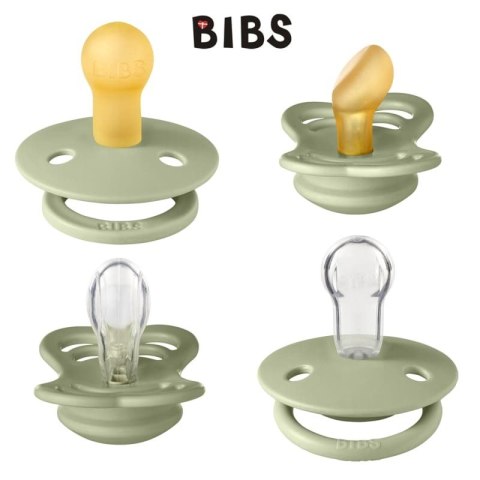 BIBS TRY-IT zestaw 4 szt smoczków niemowlęcych o różnych ustnikach SAGE BIBS TRY-IT zestaw 4 szt smoczków niemowlęcych o różnych ustnikach SAGE
