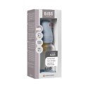 BIBS BUTELKA SZKLANA ze smoczkiem antykolkowym z kauczuku naturalnego, pojemność 120 ml, BABY BLUE BIBS BUTELKA SZKLANA ze smoczkiem antykolkowym z kauczuku naturalnego, pojemność 120 ml, BABY BLUE