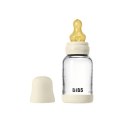 BIBS BUTELKA SZKLANA ze smoczkiem antykolkowym z kauczuku naturalnego, pojemność 120 ml, IVORY BIBS BUTELKA SZKLANA ze smoczkiem antykolkowym z kauczuku naturalnego, pojemność 120 ml, IVORY