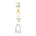 BIBS BUTELKA SZKLANA ze smoczkiem antykolkowym z kauczuku naturalnego, pojemność 120 ml, IVORY BIBS BUTELKA SZKLANA ze smoczkiem antykolkowym z kauczuku naturalnego, pojemność 120 ml, IVORY