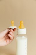 BIBS BUTELKA SZKLANA ze smoczkiem antykolkowym z kauczuku naturalnego, pojemność 120 ml, IVORY BIBS BUTELKA SZKLANA ze smoczkiem antykolkowym z kauczuku naturalnego, pojemność 120 ml, IVORY