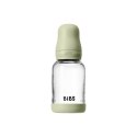 BIBS BUTELKA SZKLANA ze smoczkiem antykolkowym z kauczuku naturalnego, pojemność 120 ml, SAGE BIBS BUTELKA SZKLANA ze smoczkiem antykolkowym z kauczuku naturalnego, pojemność 120 ml, SAGE
