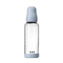 BIBS BUTELKA SZKLANA ze smoczkiem antykolkowym z kauczuku naturalnego, pojemność 240 ml, BABY BLUE BIBS BUTELKA SZKLANA ze smoczkiem antykolkowym z kauczuku naturalnego, pojemność 240 ml, BABY BLUE