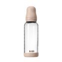 BIBS BUTELKA SZKLANA ze smoczkiem antykolkowym z kauczuku naturalnego, pojemność 240 ml, BLUSH BIBS BUTELKA SZKLANA ze smoczkiem antykolkowym z kauczuku naturalnego, pojemność 240 ml, BLUSH