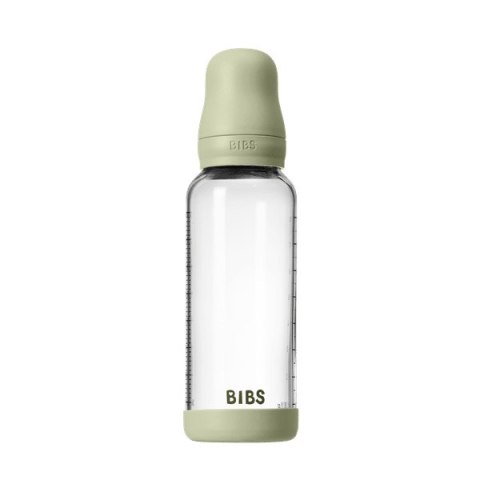 BIBS BUTELKA SZKLANA ze smoczkiem antykolkowym z kauczuku naturalnego, pojemność 240 ml, SAGE BIBS BUTELKA SZKLANA ze smoczkiem antykolkowym z kauczuku naturalnego, pojemność 240 ml, SAGE