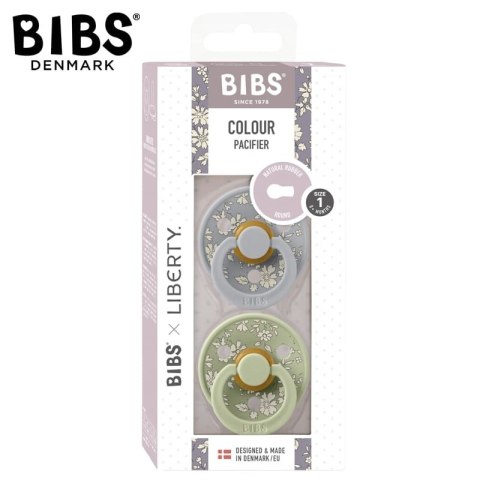 BIBS LIBERTY COLOUR 2-PACK CAPEL SAGE S Smoczek uspokajający kauczuk Hevea BIBS LIBERTY COLOUR 2-PACK CAPEL SAGE S Smoczek uspokajający kauczuk Hevea