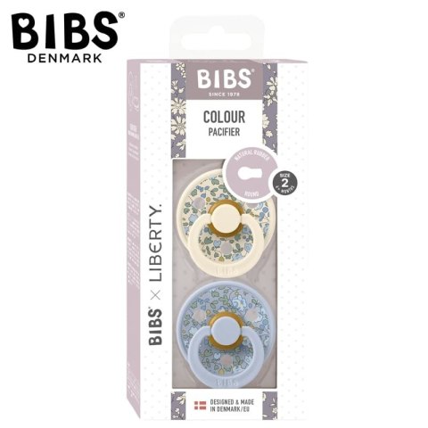 BIBS LIBERTY COLOUR 2-PACK ELOISE DUSTY BLUE M Smoczek uspokajający kauczuk Hevea BIBS LIBERTY COLOUR 2-PACK ELOISE DUSTY BLUE M Smoczek uspokajający kauczuk Hevea
