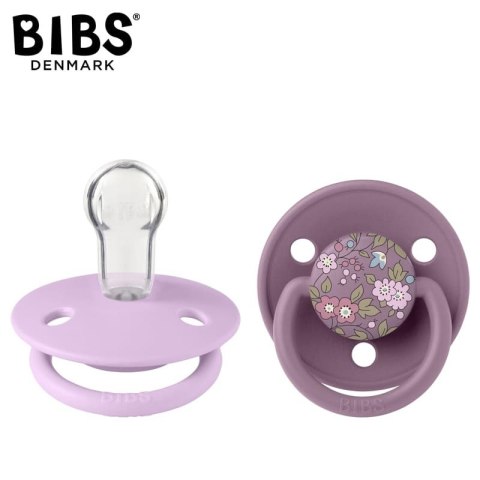 BIBS LIBERTY DE LUX CHAMOMILE LAWN MAUVE Smoczek uspokajający silikonowy ONE SIZE BIBS LIBERTY DE LUX CHAMOMILE LAWN MAUVE Smoczek uspokajający silikonowy ONE SIZE