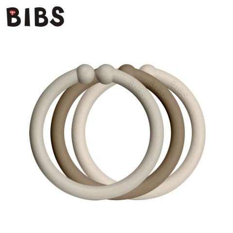 BIBS LOOPS 12-PACK - SAND & DARK OAK & VANILLA BIBS LOOPS 12-PACK - SAND & DARK OAK & VANILLA