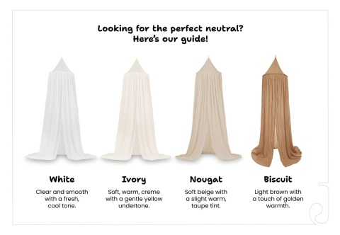 Jollein moskitiera baldachimowa nad łóżeczko niemowlęce 245 cm VINTAGE Ruffle Nougat Jollein moskitiera baldachimowa nad łóżeczko niemowlęce 245 cm VINTAGE Ruffle Nougat
