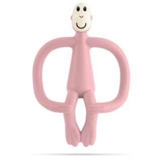 Matchstick Monkey gryzak silikonowy sensoryczny ze szczoteczką Blush