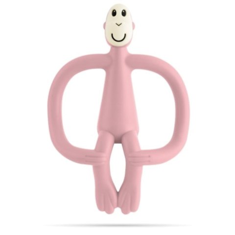 Matchstick Monkey gryzak silikonowy sensoryczny ze szczoteczką Blush