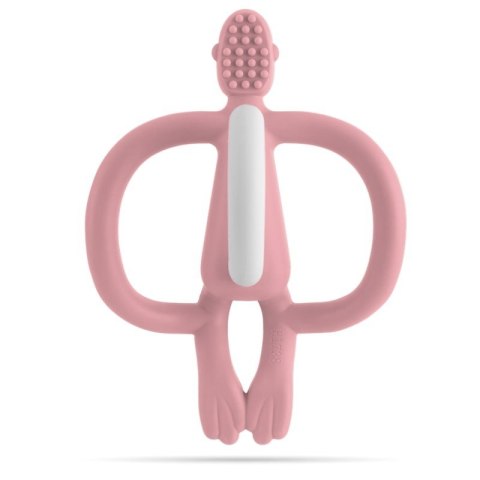 Matchstick Monkey gryzak silikonowy sensoryczny ze szczoteczką Blush Matchstick Monkey gryzak silikonowy sensoryczny ze szczoteczką Blush
