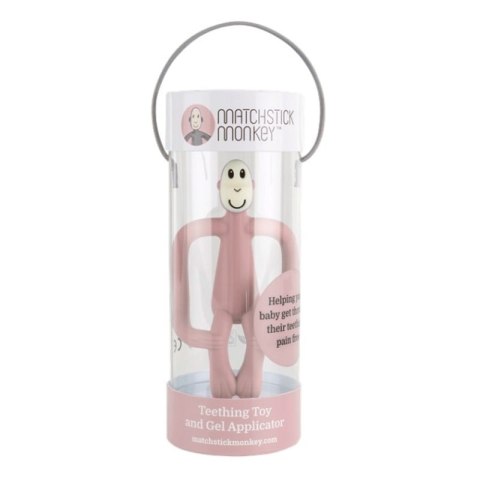 Matchstick Monkey gryzak silikonowy sensoryczny ze szczoteczką Blush Matchstick Monkey gryzak silikonowy sensoryczny ze szczoteczką Blush