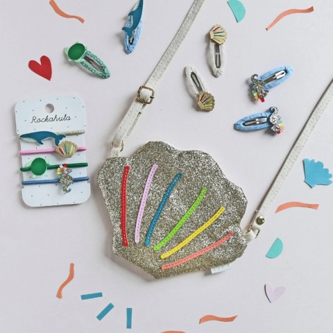 Rockahula Kids torebka dla dziewczynki Rainbow Shell Glitter Rockahula Kids torebka dla dziewczynki Rainbow Shell Glitter