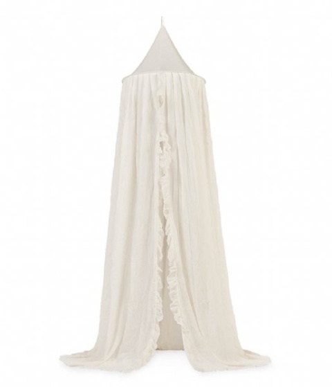 Baldachim nad łóżeczko Vintage 420x245 cm Ruffle Ivory Jollein