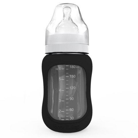 Eco Viking antykolkowa butelka szklana szeroka dla Niemowląt 180 ml Black Velvet Eco Viking antykolkowa butelka szklana szeroka dla Niemowląt 180 ml Black Velvet