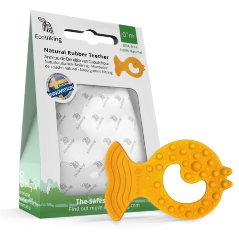 Eco Viking gryzak sensoryczny Hevea RYBKA wiek 3m+ Eco Viking gryzak sensoryczny Hevea RYBKA wiek 3m+