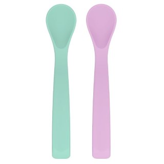 Eco Viking silikonowe łyżeczki BLW Lavender + Mint 2 szt
