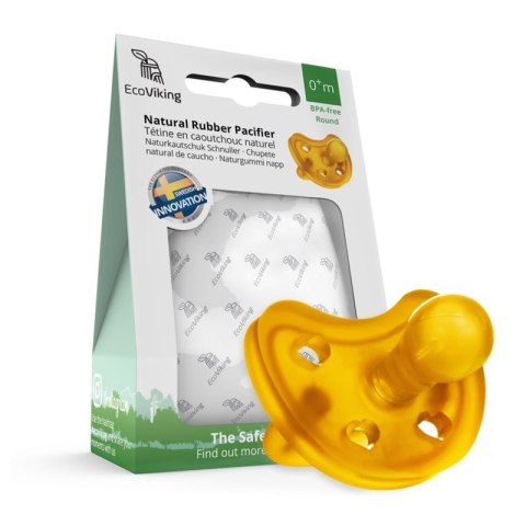 Eco Viking smoczek uspokajający okrągły Hevea HEARTS wiek 0 m+ Eco Viking smoczek uspokajający okrągły Hevea HEARTS wiek 0 m+