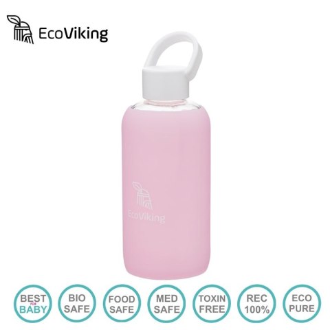Eco Viking szklana butelka HYDRO dla Mam o pojemności 470 ml Pure Water Lavender Eco Viking szklana butelka HYDRO dla Mam o pojemności 470 ml Pure Water Lavender