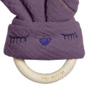 Hi Little One - Przytulanka dou dou z gryzakiem SLEEPY BUNNY z organicznej BIO bawełny Lavender Hi Little One - Przytulanka dou dou z gryzakiem SLEEPY BUNNY z organicznej BIO bawełny Lavender