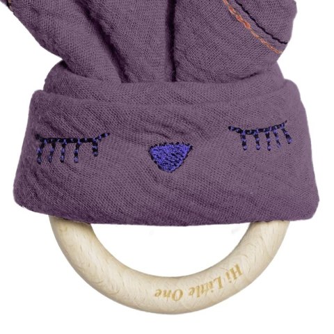 Hi Little One - Przytulanka dou dou z gryzakiem SLEEPY BUNNY z organicznej BIO bawełny Lavender Hi Little One - Przytulanka dou dou z gryzakiem SLEEPY BUNNY z organicznej BIO bawełny Lavender