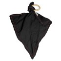 Hi Little One - Przytulanka dou dou z gryzakiem z organicznej BIO bawełny Black Hi Little One - Przytulanka dou dou z gryzakiem z organicznej BIO bawełny Black