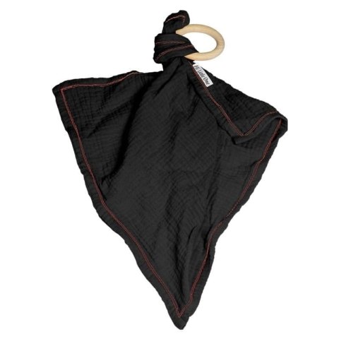 Hi Little One - Przytulanka dou dou z gryzakiem z organicznej BIO bawełny Black Hi Little One - Przytulanka dou dou z gryzakiem z organicznej BIO bawełny Black