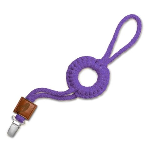 Hi Little One - sznurkowa zawieszka z kółkiem do smoczka Pacifier holder with RING Lavender Hi Little One - sznurkowa zawieszka z kółkiem do smoczka Pacifier holder with RING Lavender