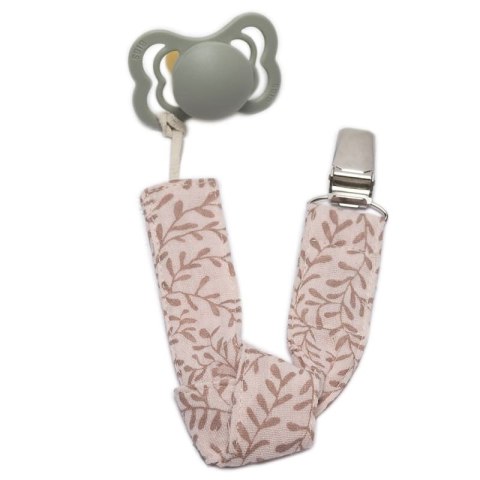 Hi Little One zawieszka do smoczka BOHO LEAF Rose Pom Pom Hi Little One zawieszka do smoczka BOHO LEAF Rose Pom Pom