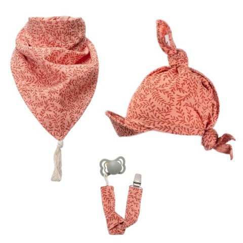 Hi Little One zawieszka do smoczka BOHO LEAF Rust Pom Pom Hi Little One zawieszka do smoczka BOHO LEAF Rust Pom Pom