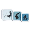 Petit Monkey - 3 śniadaniówki lunchboxy Deep Blue Petit Monkey - 3 śniadaniówki lunchboxy Deep Blue