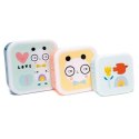Petit Monkey - 3 śniadaniówki lunchboxy Panda Love Petit Monkey - 3 śniadaniówki lunchboxy Panda Love
