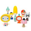 Petit Monkey - Mr Sun & Friends klocki lalki drewniane 8 szt. Petit Monkey - Mr Sun & Friends klocki lalki drewniane 8 szt.
