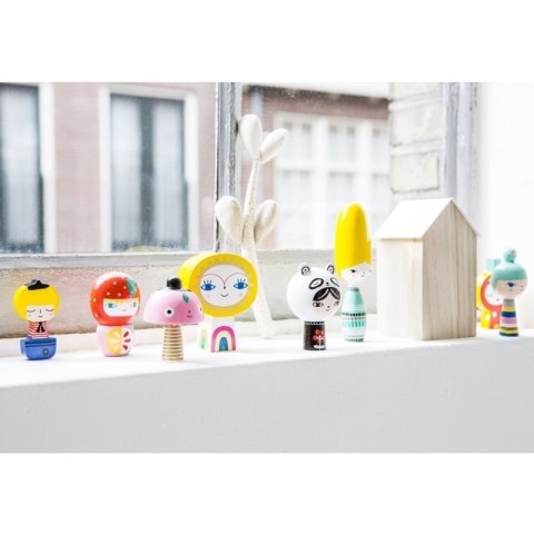 Petit Monkey - Mr Sun & Friends klocki lalki drewniane 8 szt. Petit Monkey - Mr Sun & Friends klocki lalki drewniane 8 szt.