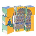 Petit Monkey - Peanut & Friends - klocki puzzle 9 elementów Petit Monkey - Peanut & Friends - klocki puzzle 9 elementów